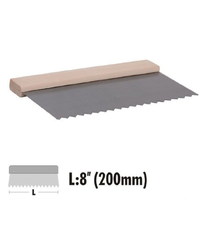 Spatola Raschietto Dentato Acciaio Impugnatura Legno 8â€³ 200 Mm Ferramenta 90466         