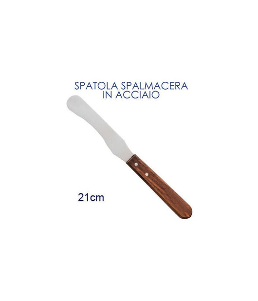 Spatola Stendicera Dritta Inox Con Manico Legno Estetista Professionale         