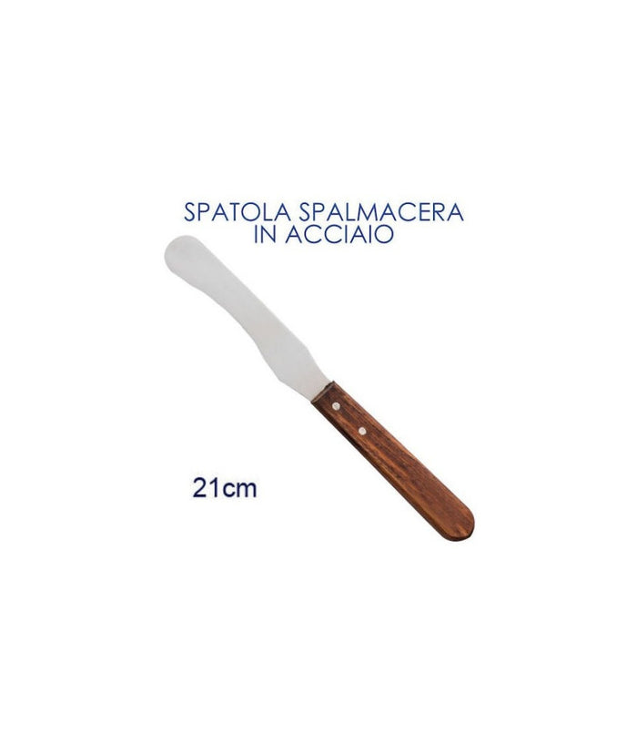 Spatola Stendicera Dritta Inox Con Manico Legno Estetista Professionale         