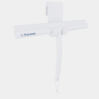 Tergivetro in silicone bianco con anima in acciaio inox e gancio per box doccia | Tergi