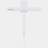 Tergivetro in silicone bianco con anima in acciaio inox e gancio per box doccia | Tergi