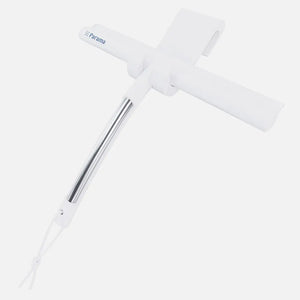 Tergivetro in silicone bianco con anima in acciaio inox e gancio per box doccia | Tergi