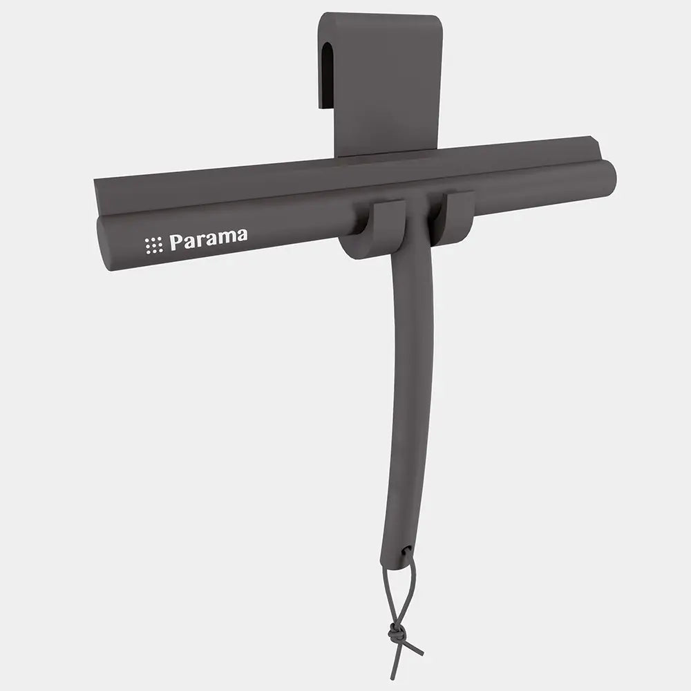 Tergivetro in silicone marrone con anima in acciaio inox e gancio per box doccia | Tergi