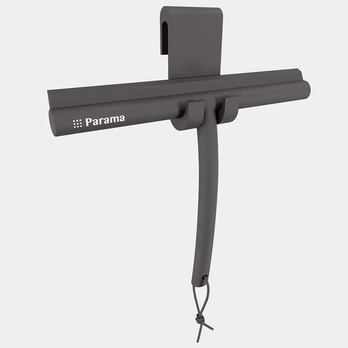 Tergivetro in silicone marrone con anima in acciaio inox e gancio per box doccia | Tergi