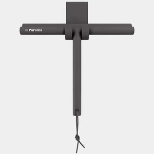 Tergivetro in silicone marrone con anima in acciaio inox e gancio per box doccia | Tergi