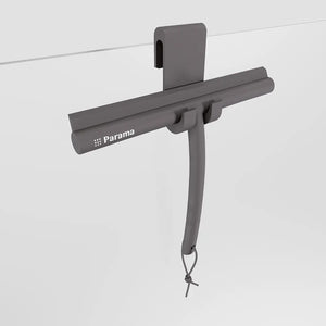 Tergivetro in silicone marrone con anima in acciaio inox e gancio per box doccia | Tergi