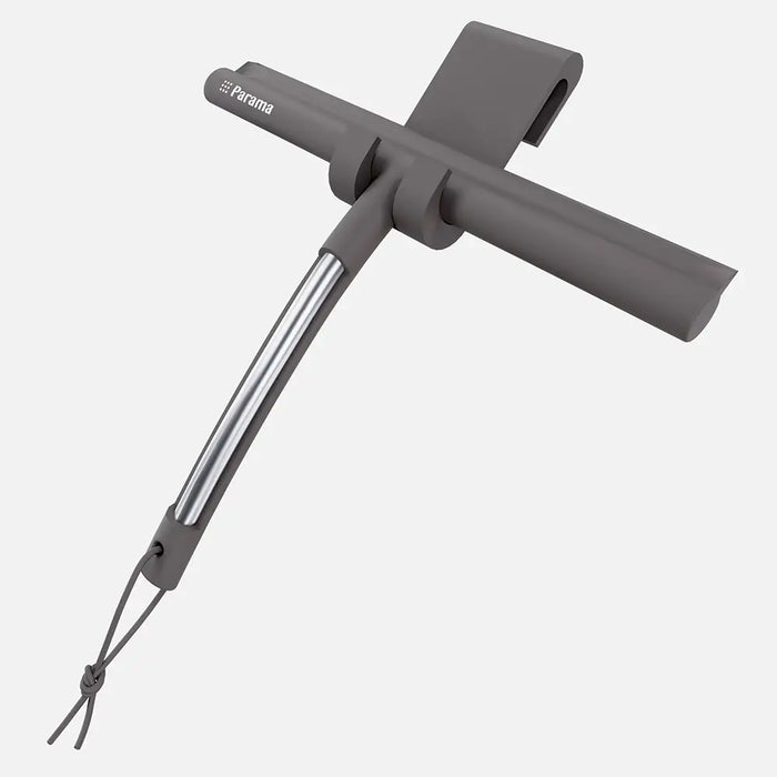 Tergivetro in silicone marrone con anima in acciaio inox e gancio per box doccia | Tergi