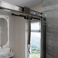 Tergivetro in silicone marrone con anima in acciaio inox e gancio per box doccia | Tergi