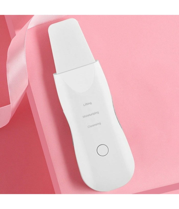 Spatola Ultrasuoni Pulizia Viso Pelle Elimina Punti Neri 3 Funzioni         