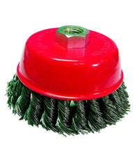 Spazzola A Tazza Conica Fili Intrecciati 75mm Per Smerigliatrice Angolare Flex         