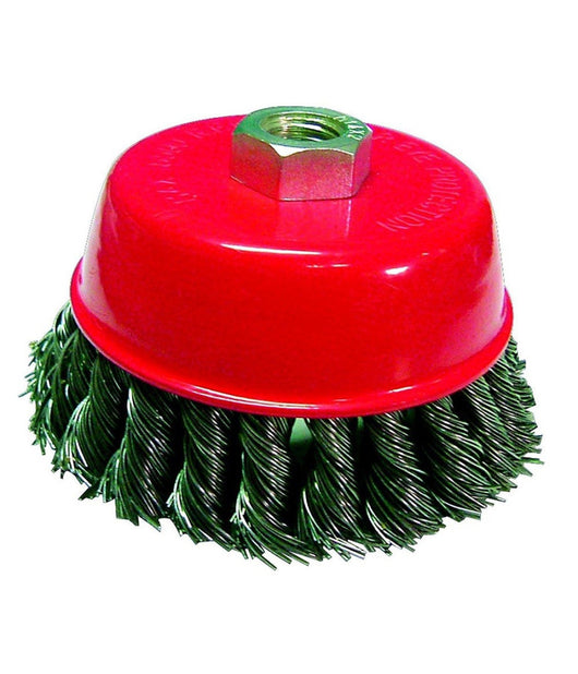 Spazzola A Tazza Conica Fili Intrecciati 75mm Per Smerigliatrice Angolare Flex         