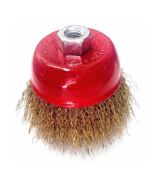 Spazzola A Tazza Conica Fili Ondulati In Ottone 75mm X Smerigliatrice Angolare         