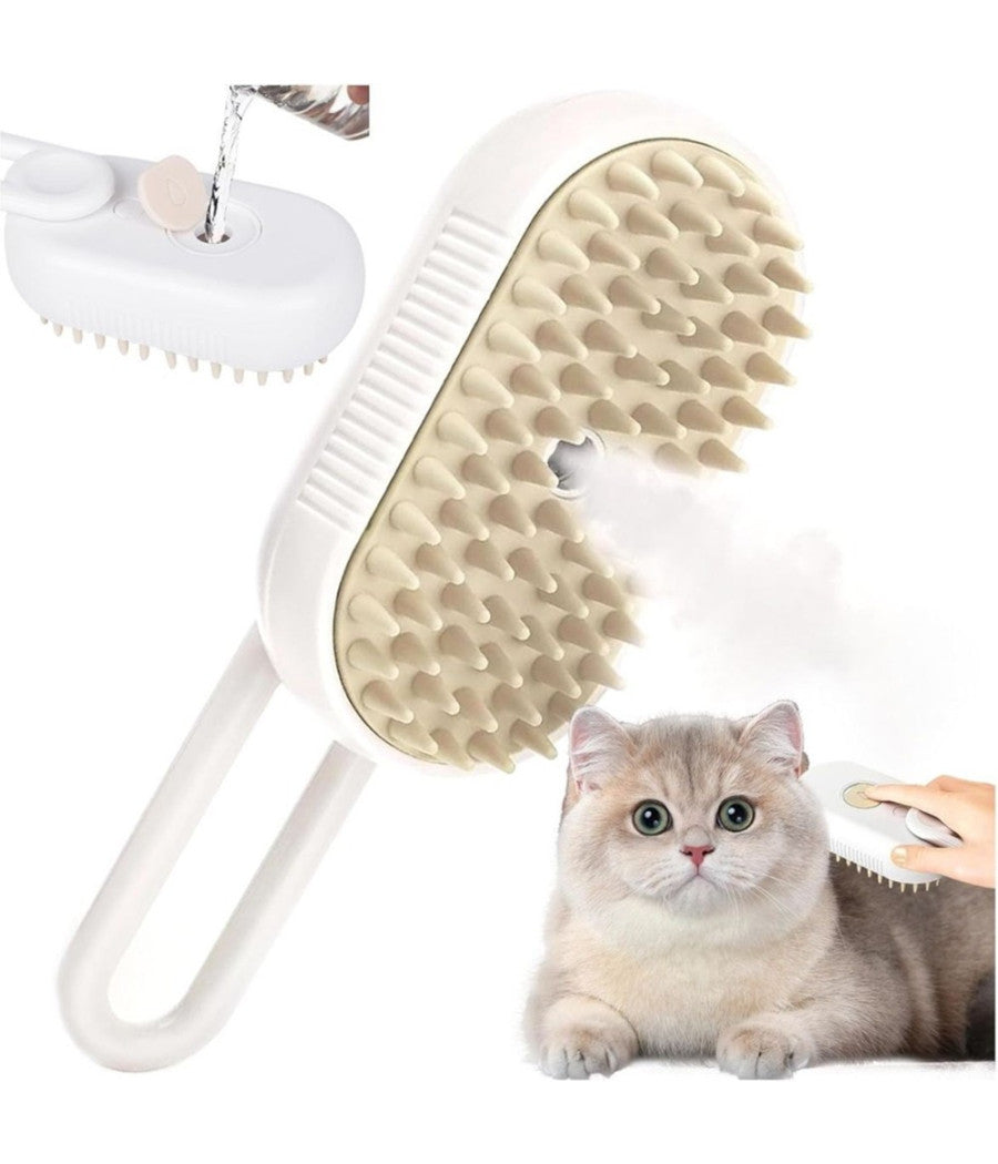 Spazzola A Vapore Per Gatti Cani Elimina Pelo Morto Sottopelo Cavo Usb         