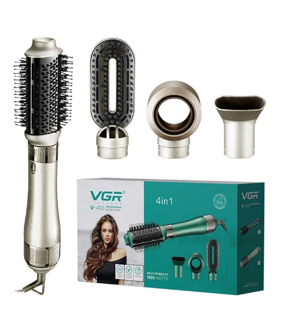 Spazzola Asciugacapelli Ad Aria Calda 4 In 1 Multifunzionale 3 Temperature V-493         