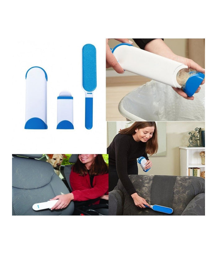 Spazzola Autopulente Rimuove Pelo Polvere Doppia Faccia Tessuti Pelo Cane Gatto         