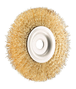 Spazzola Circolare 6'' Disco Fili Acciaio 150mm Per Smerigliatrice Mola Da Banco         