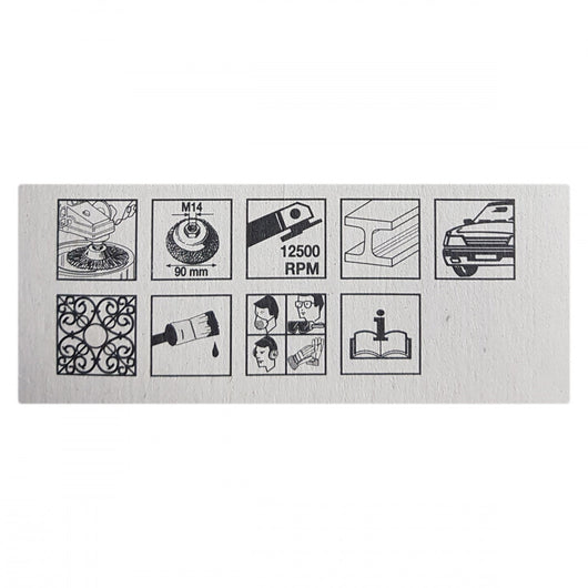 Spazzola circolare conica m14, diametro 120mm