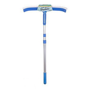 Trade Shop - Spazzola Curva Per Pulizia Fondo Parete Piscina Con Asta Regolabile 158x46cm 020059 -