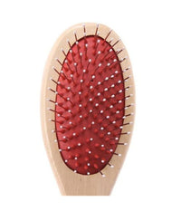 Spazzola Doppia Per Cani Animali Gatti Rastrella Pettina Cardatore Ovale Legno         
