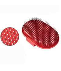 Spazzola In Gomma Ovale Palmo Mano Cane Gatto Pelo Animali Massaggi Pettine         