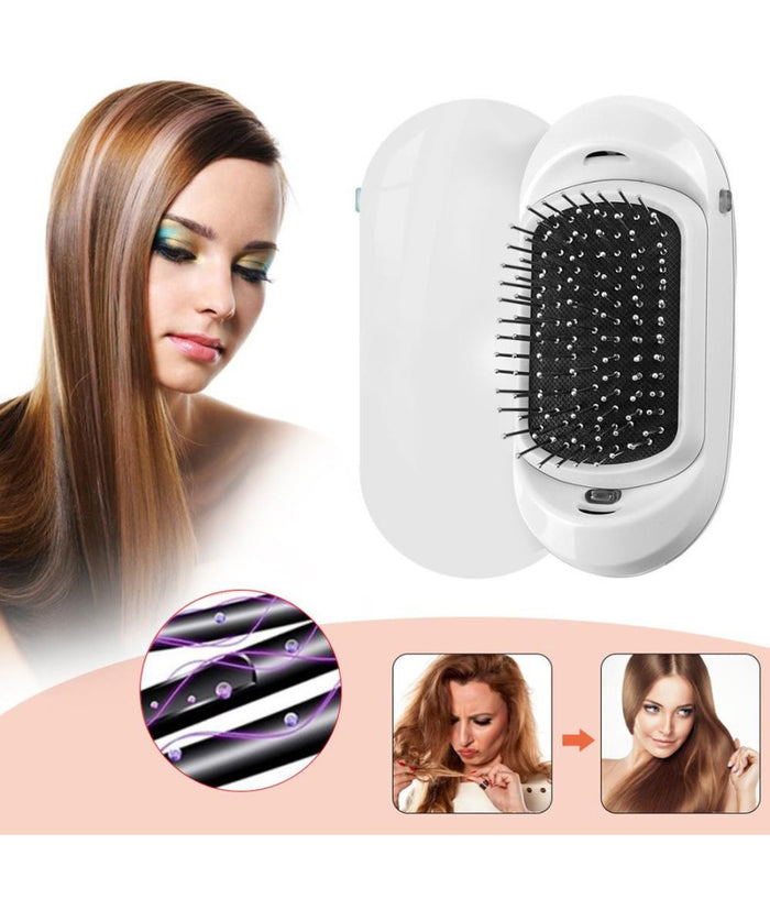 Spazzola Ionica Elettrica Districante Scioglie Nodi Ioni Antistatica Vibrante         