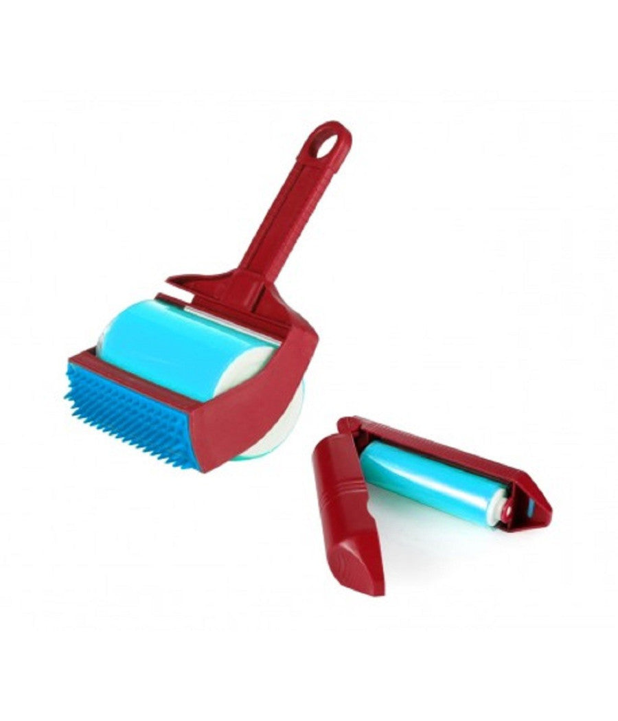 Spazzola Lavabile 2 In 1 Levapelucchi Rullo Rimuove Peli Togli Silicone Sporco         