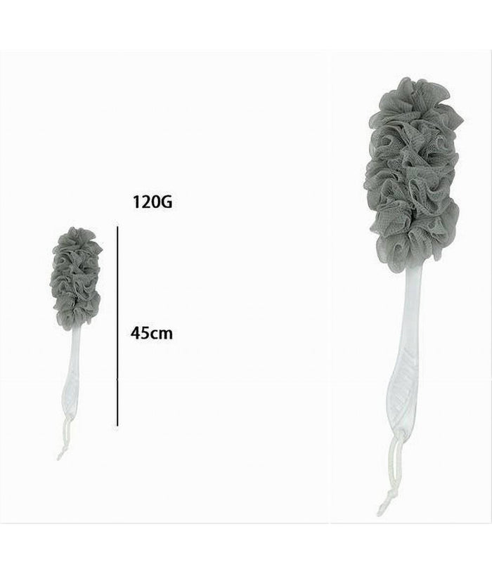 Spazzola Lavaschiena Esfoliante Bagno Doccia Spugna Grigio Manico Scrubber 79605         