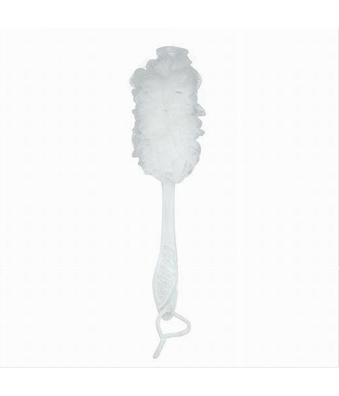 Spazzola Lavaschiena Esfoliante Bagno Doccia Spugna Manico Scrubber Bianco 79600         