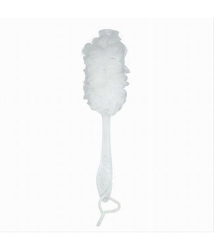Spazzola Lavaschiena Esfoliante Bagno Doccia Spugna Manico Scrubber Bianco 79600         