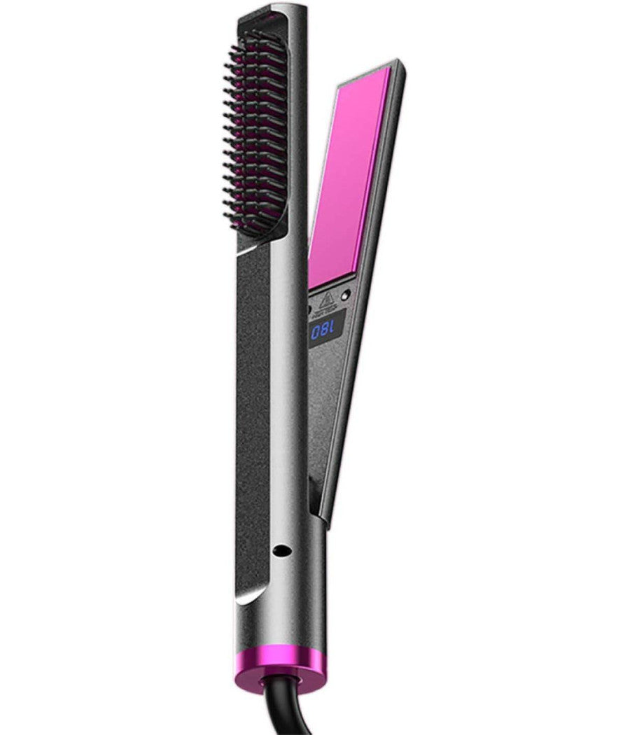 Spazzola Lisciante 3 In 1 Per Fare Capelli Lisci E Mossi Piastra In Ceramica Ptc         