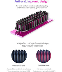 Spazzola Lisciante 3 In 1 Per Fare Capelli Lisci E Mossi Piastra In Ceramica Ptc         