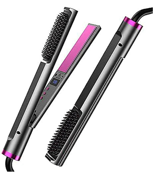 Spazzola Lisciante 3 In 1 Per Fare Capelli Lisci E Mossi Piastra In Ceramica Ptc         