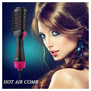 Trade Shop - Spazzola One Step Lisciante Ionica Asciugacapelli In Ceramica Phon 4 In 1 1000 W         