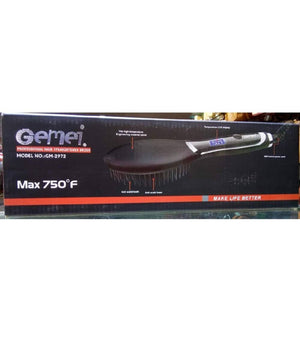 Spazzola Per Capelli Professionale Elettrica Pettine Display Lcd Lisci Gm-2972         