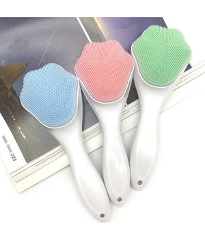 Spazzola Per Lavaggio Viso In Silicone Pulizia Profonda Manuale Massaggio Facciale         