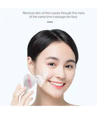 Spazzola Per Lavaggio Viso In Silicone Pulizia Profonda Manuale Massaggio Facciale         