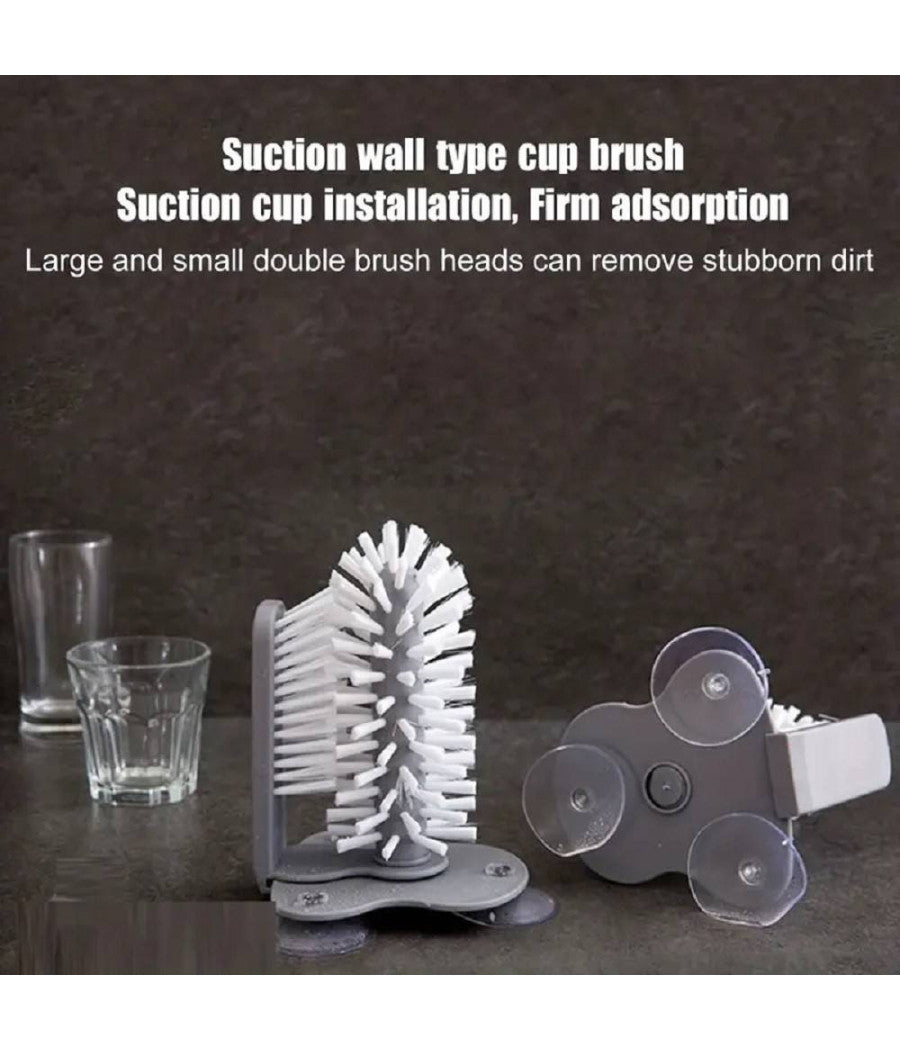 Spazzola Per Pulizia Bottiglia Lavatazzine Tazza Bicchiere Lavello Cucina Casa         