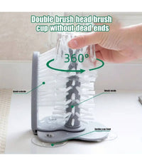 Spazzola Per Pulizia Bottiglia Lavatazzine Tazza Bicchiere Lavello Cucina Casa         