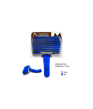 Spazzola Pettine Per Cani Gatti Animali Con Tasto Espulsione Peli Colore Blu         