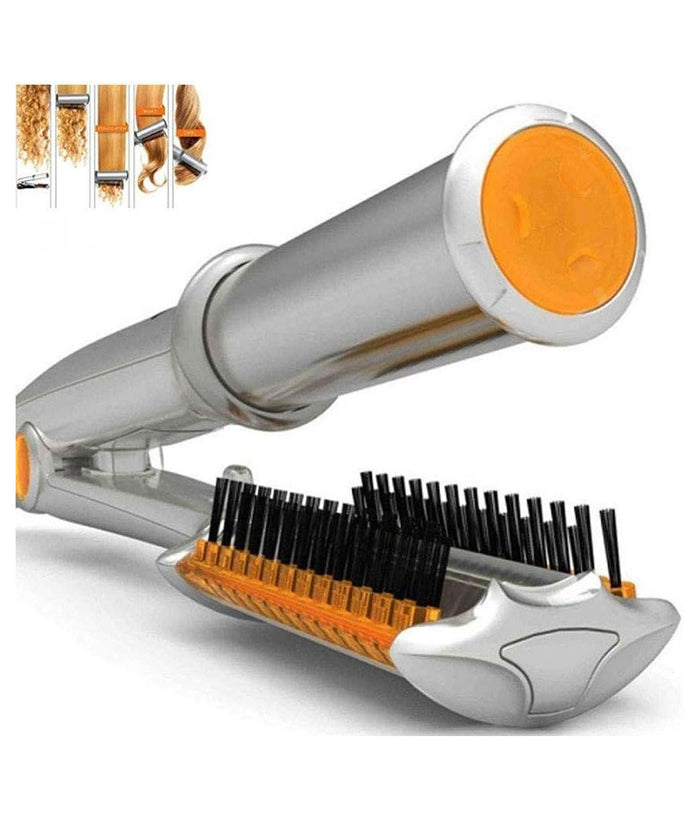 Spazzola Piastra Rotante Per Capelli Lisci Ricci Arriccia Stira In Ceramica         