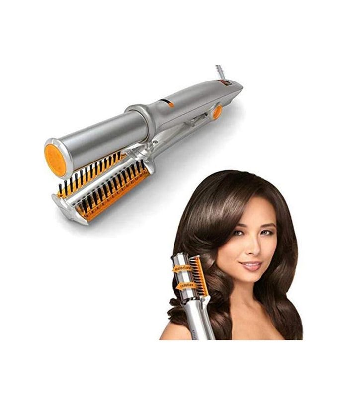 Spazzola Piastra Rotante Per Capelli Lisci Ricci Arriccia Stira In Ceramica         