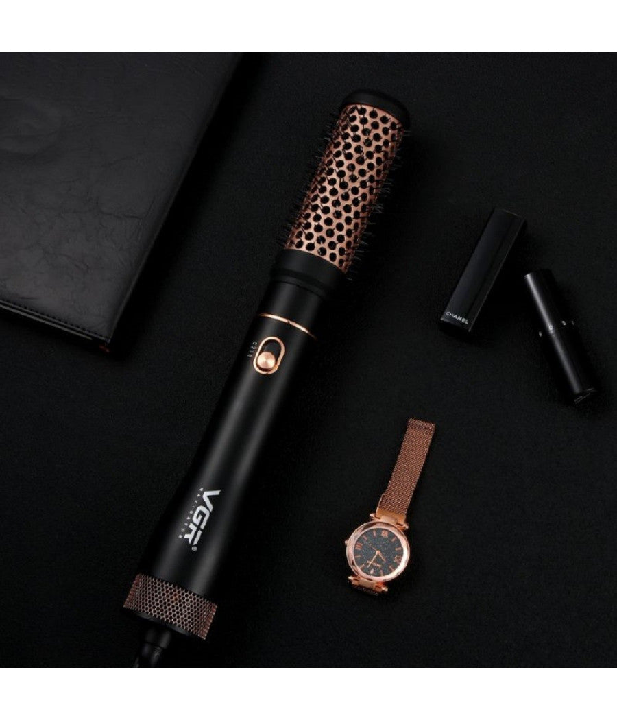 Spazzola Piastra Termica Styler Ad Aria Calda Asciuga Arriccia Capelli Vgr V-559         