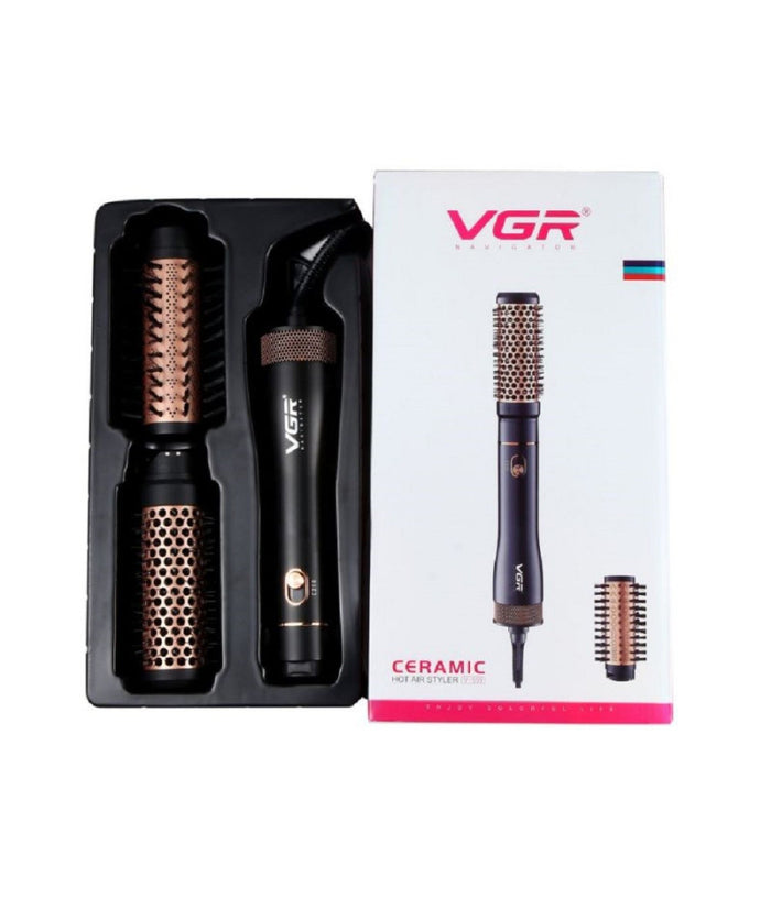 Spazzola Piastra Termica Styler Ad Aria Calda Asciuga Arriccia Capelli Vgr V-559         