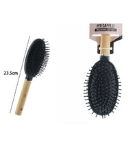 Spazzola Pneumatica Con Manico Legno Acconciatura Capelli Professionale 23,5 Cm         