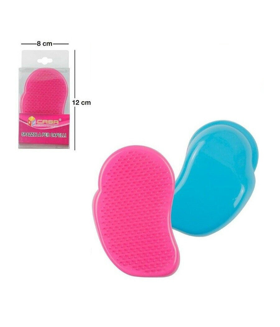 Spazzola Portatile Da Borsa Districante Per Capelli Colorata Adulti E Bambini         