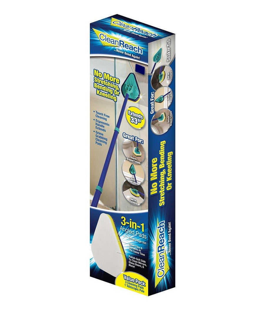 Spazzola Pulisci Piastrelle Finestre Bagni Allungabile 3 In 1 Clean Reach         