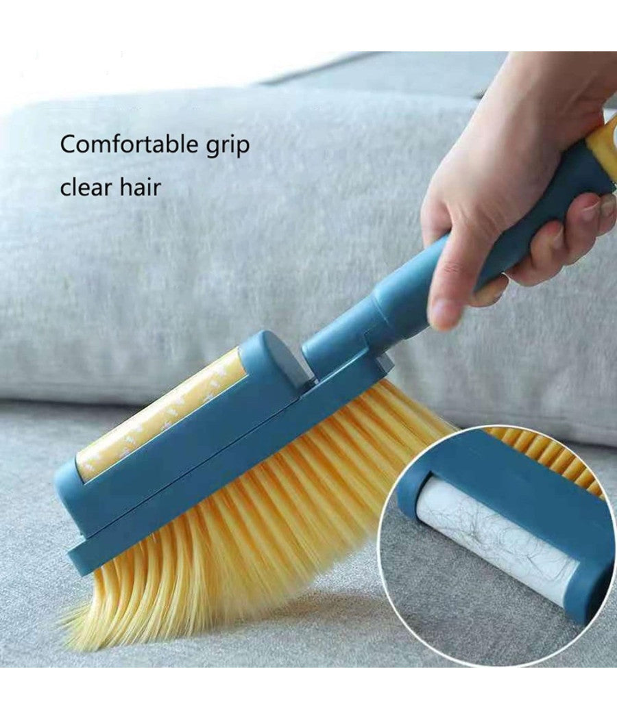 Spazzola Pulizia Letto Divano Scopa Manuale Setole Morbide Per Polvere Capelli         