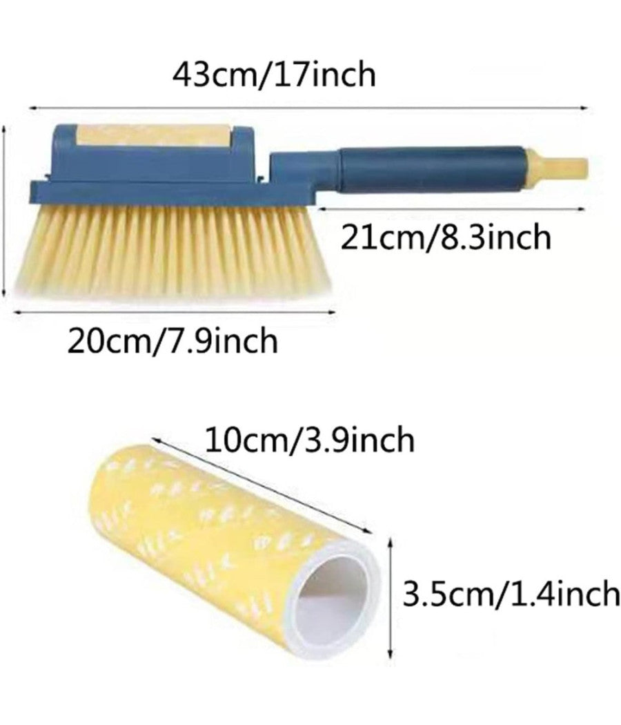 Spazzola Pulizia Letto Divano Scopa Manuale Setole Morbide Per Polvere Capelli         