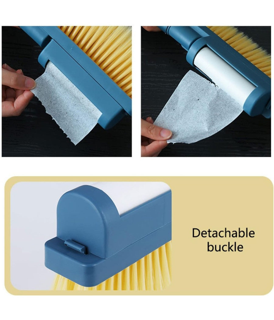 Spazzola Pulizia Letto Divano Scopa Manuale Setole Morbide Per Polvere Capelli         