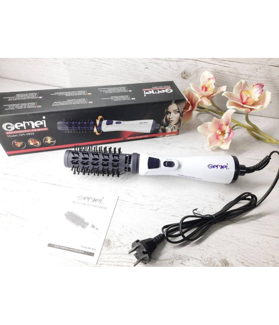 Spazzola Rotante Ad Aria Calda Asciugacapelli Styler Capelli Gm-4826 1000w Piastra         
